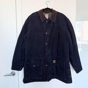 Vintage Carhartt heavy navy coat